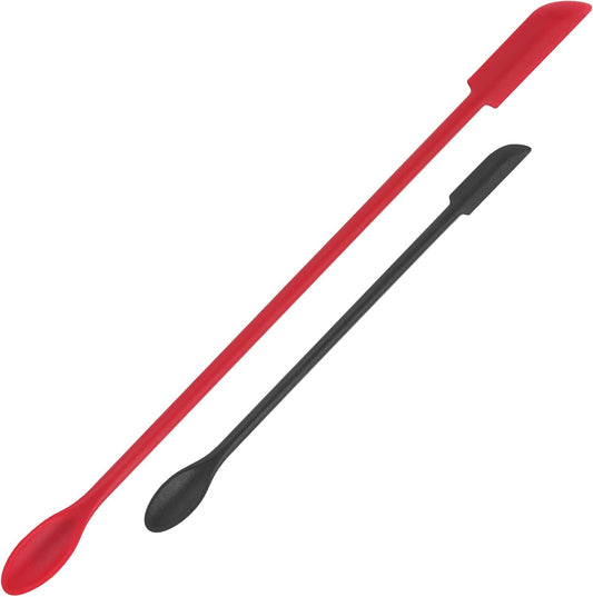 BeautyLane 2-Piece Mini Silicone Makeup Spatula Set – Reusable Cosmetic Jar Scrapers for Foundation, Creams & Skincare