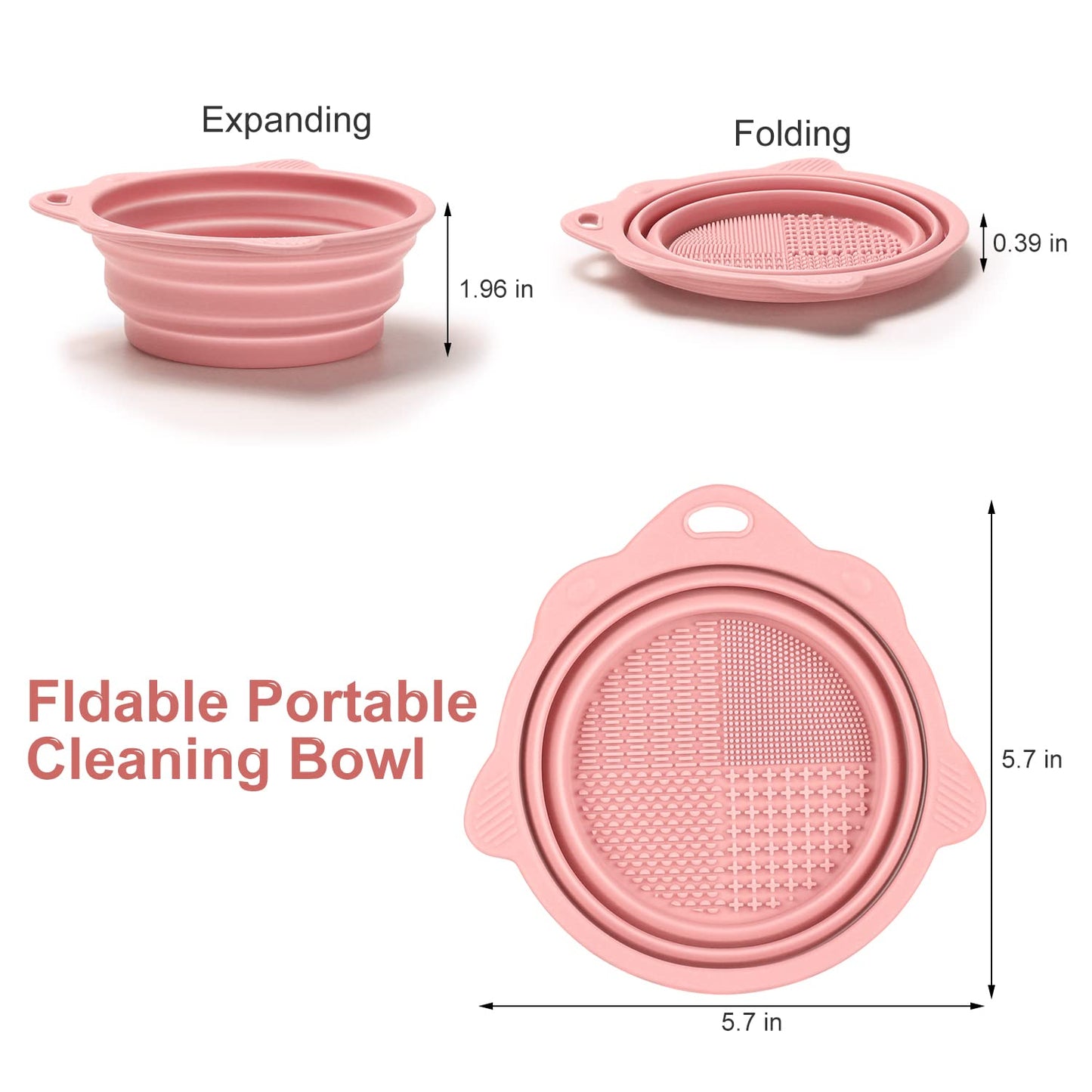 BeautyLane Foldable Silicone Makeup Brush Cleaner Bowl – Portable Brush Cleaning Mat & Washing Bowl for Cosmetic Brushes, Reusable Beauty Tool