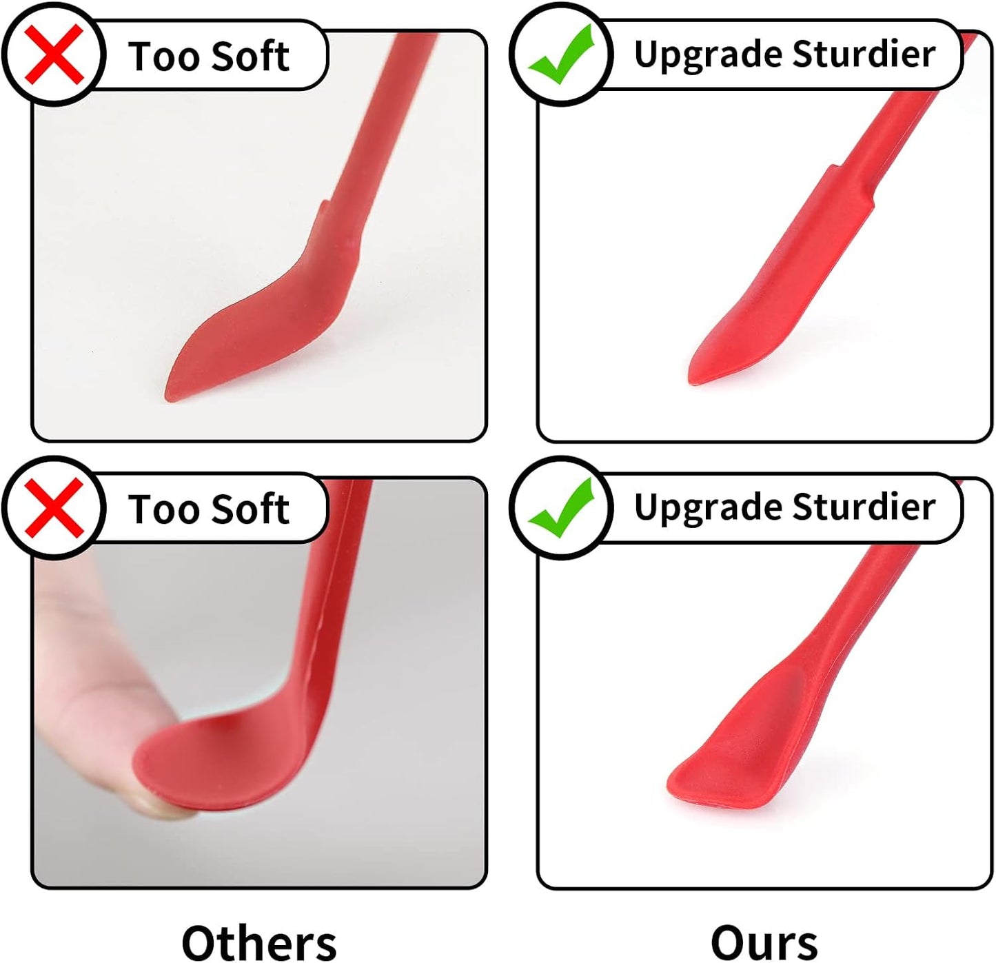 BeautyLane 2-Piece Mini Silicone Makeup Spatula Set – Reusable Cosmetic Jar Scrapers for Foundation, Creams & Skincare
